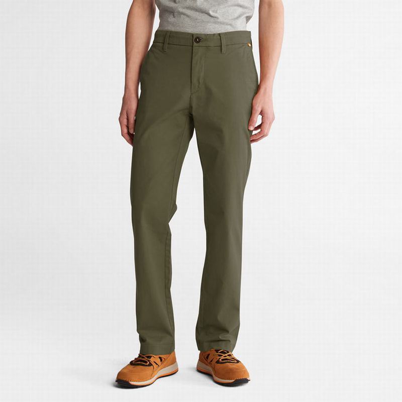 Timberland Squam Lake Twill Chino Hlače Maslinasto Zelene | 77070779