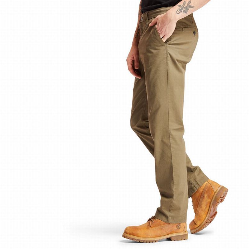 Timberland Squam Lake Twill Chino Hlače Maslinasto Zelene | 79333793