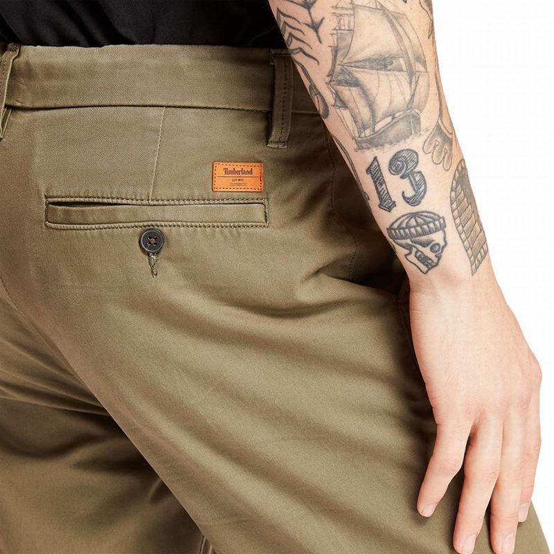 Timberland Squam Lake Twill Chino Hlače Maslinasto Zelene | 79333793