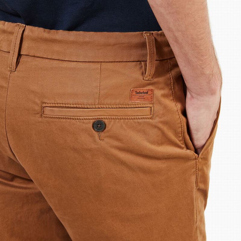 Timberland Squam Lake Twill Chino Hlače Smeđe | 83162543