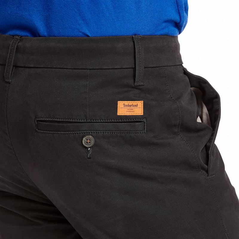 Timberland Squam Lake Twill Chino Hlače Crne | 86221370