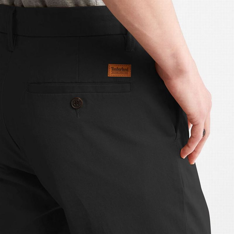 Timberland Squam Lake Twill Chino Hlače Crne | 90883070