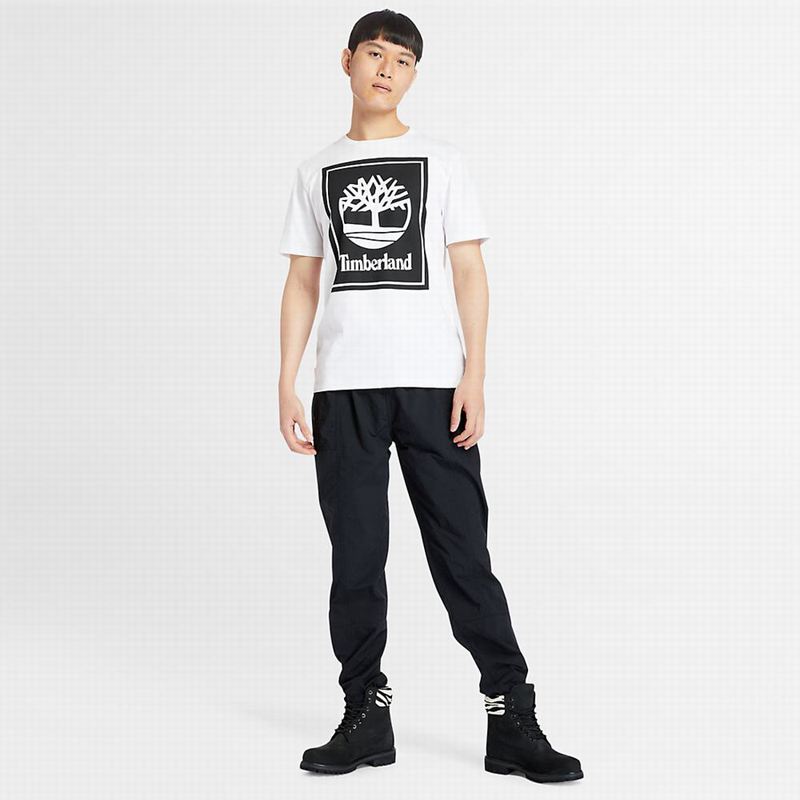 Timberland Stack Logo Majice Bijele | 91491368