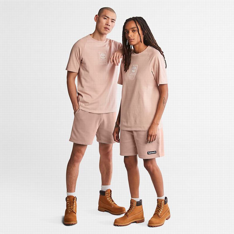 Timberland Stack Logo Majice Roze | 73294234