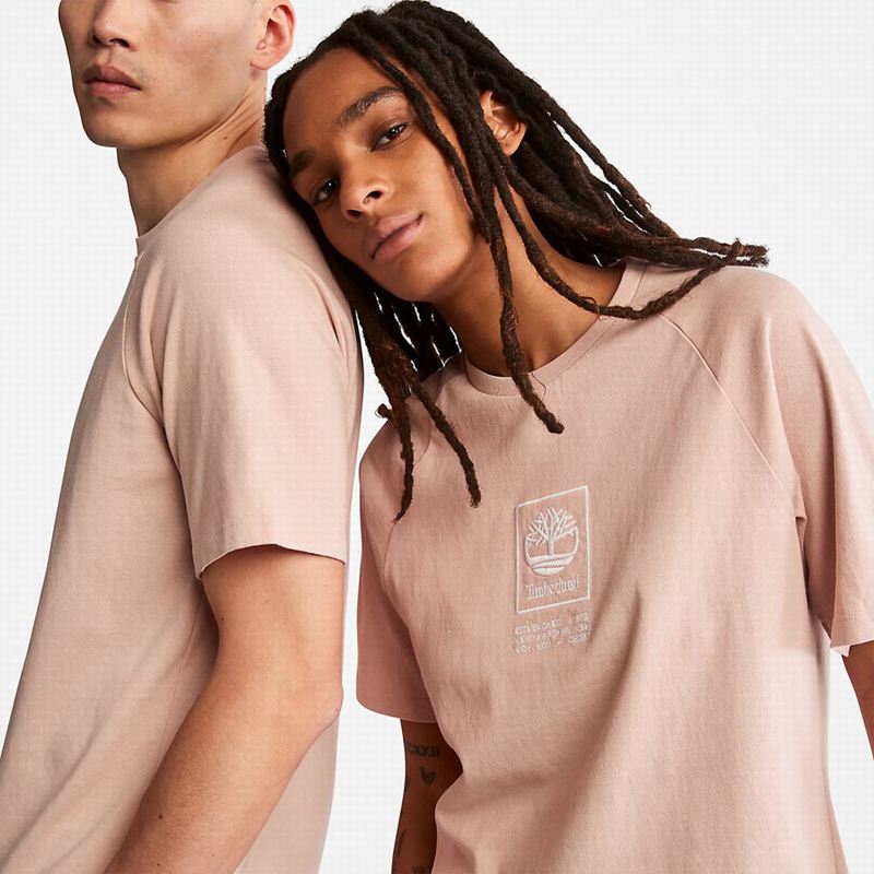 Timberland Stack Logo Majice Roze | 73294234