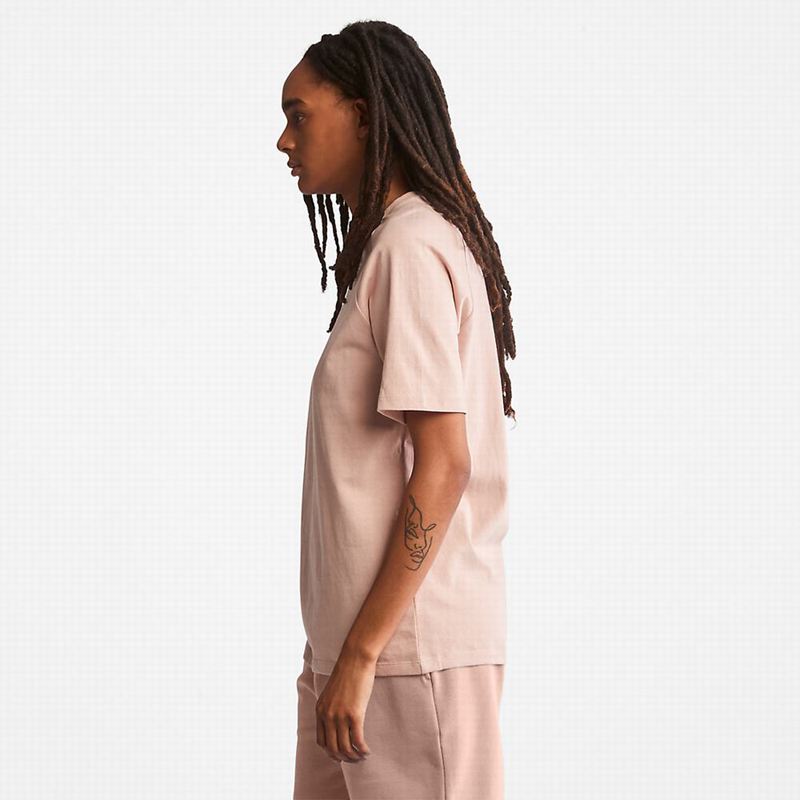 Timberland Stack Logo Majice Roze | 73294234