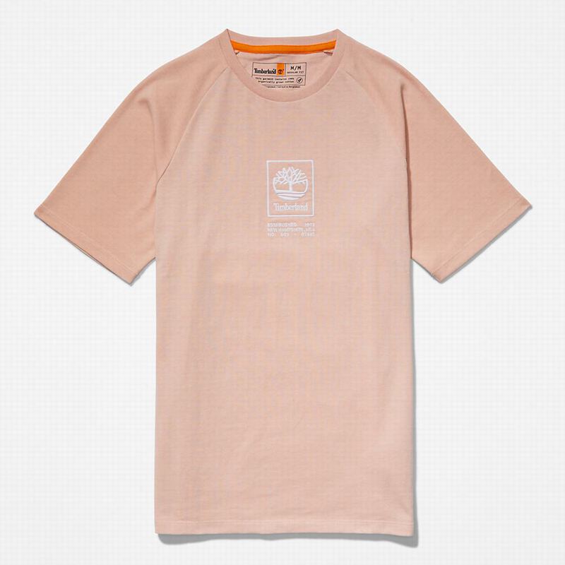 Timberland Stack Logo Majice Roze | 73294234