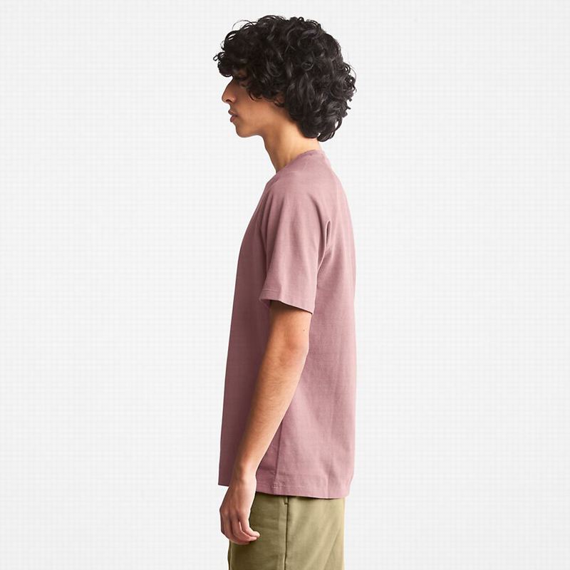 Timberland Stack Logo Majice Roze | 89713706