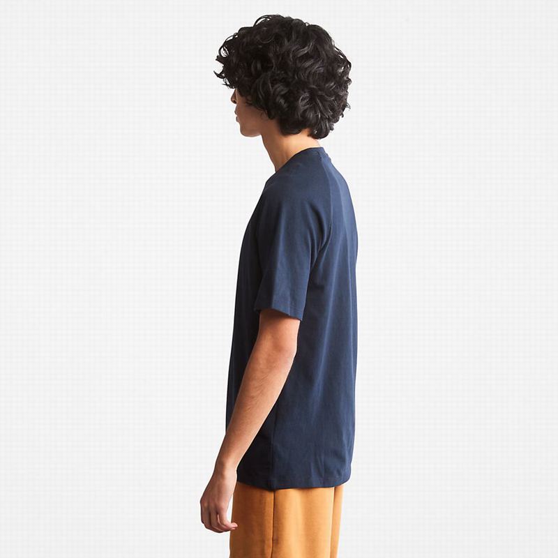 Timberland Stack Logo Majice Tamnoplave | 21927744