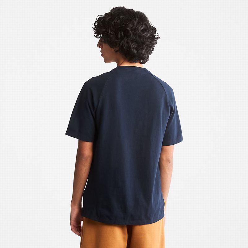 Timberland Stack Logo Majice Tamnoplave | 21927744