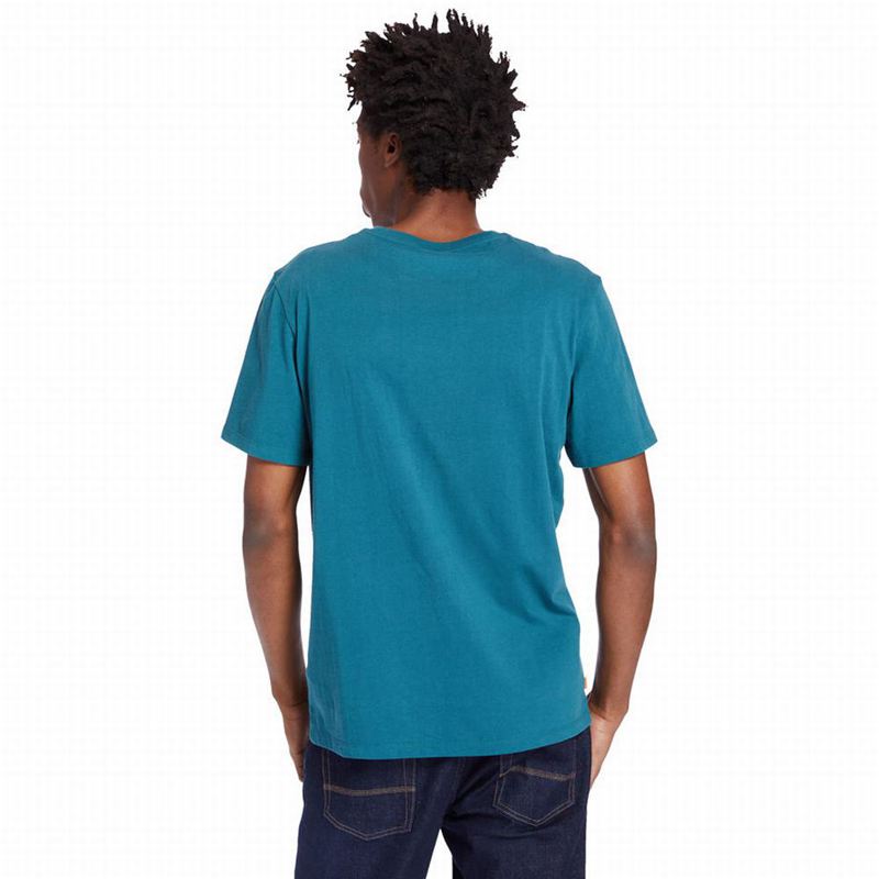 Timberland Stack Logo Majice Tirkizne | 89742744