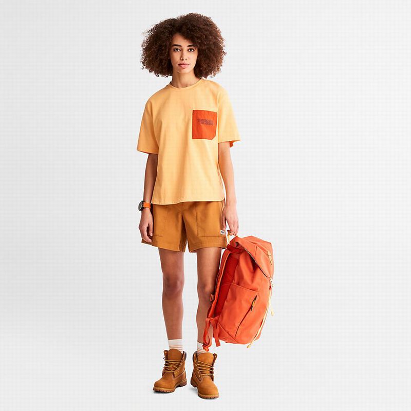Timberland Stacked Logo Majice Narančaste | 68496933