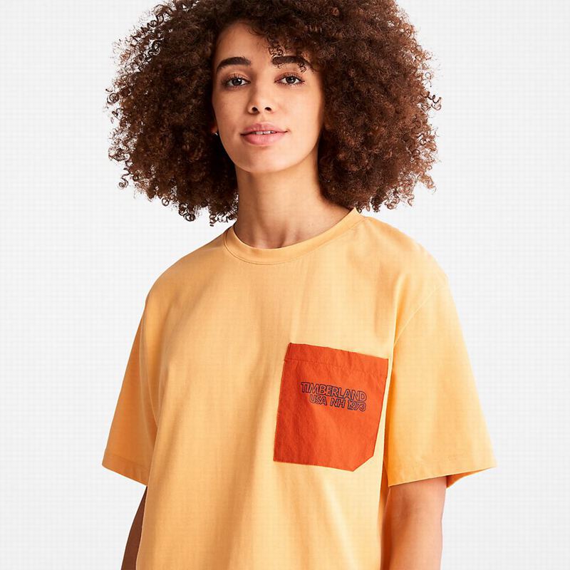 Timberland Stacked Logo Majice Narančaste | 68496933
