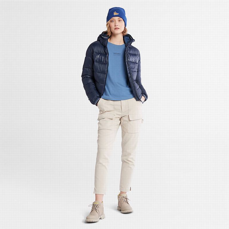 Timberland Stacked Logo Majice Plave | 46172008