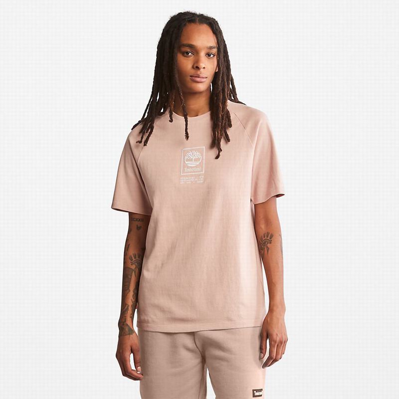 Timberland Stacked Logo Majice Roze | 48475865