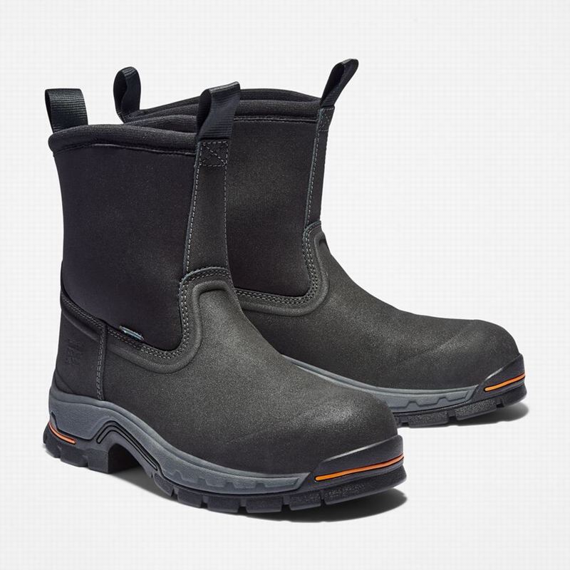 Timberland Stockdale Pull On Alloy Toe Waterproof Radne Čizme Crne | 43260844