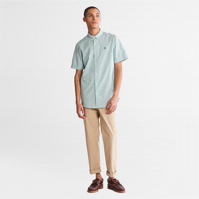 Timberland Suncook River Short-Sleeve Poplin Košulje Svijetlo Plave | 60377278