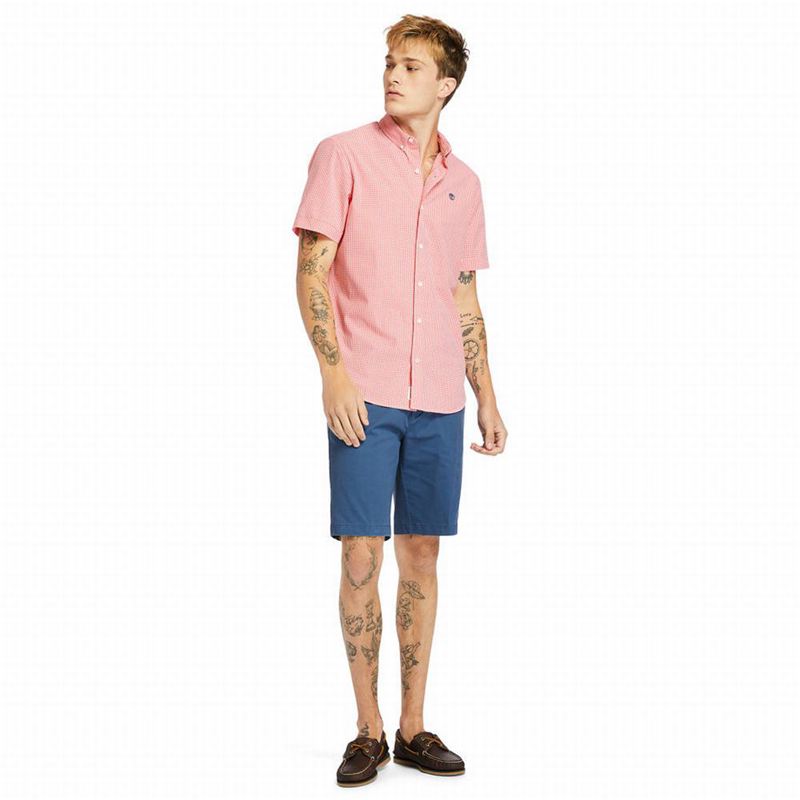 Timberland Suncook River Short-Sleeve Poplin Košulje Roze | 79777099