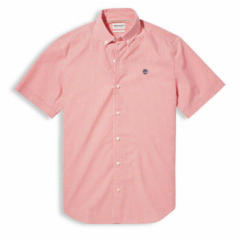 Timberland Suncook River Short-Sleeve Poplin Košulje Roze | 79777099