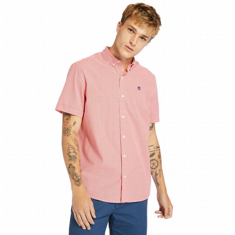 Timberland Suncook River Short-Sleeve Poplin Košulje Roze | 79777099