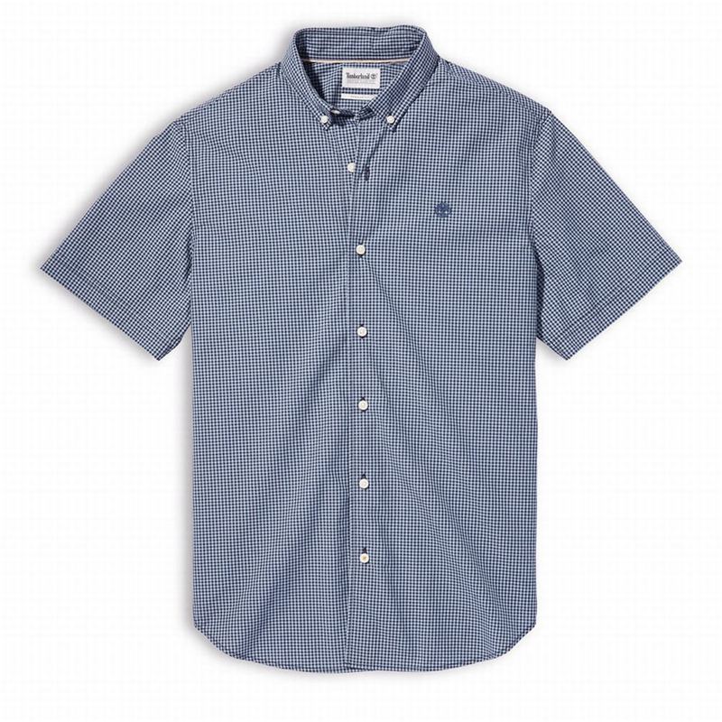 Timberland Suncook River Short-Sleeve Poplin Košulje Plave | 87615635