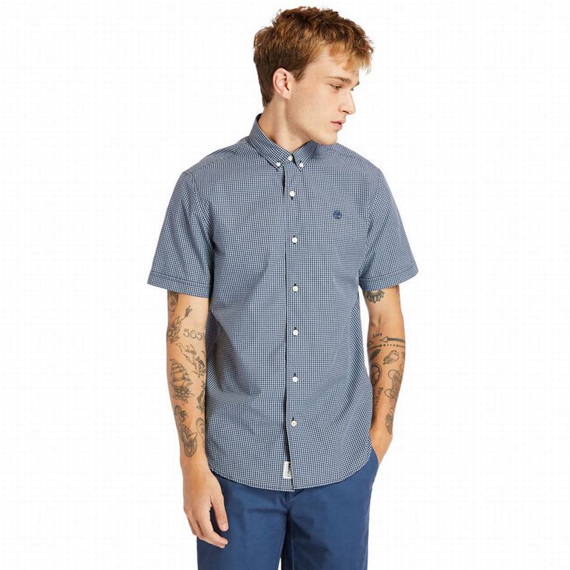 Timberland Suncook River Short-Sleeve Poplin Košulje Plave | 87615635