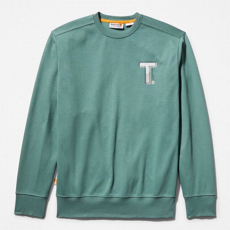 Timberland Sweatshirt with Timber Fresh Technology Dukserice Maslinasto Zelene | 32144197