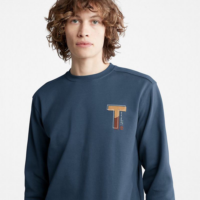 Timberland Sweatshirt with Timber Fresh Technology Dukserice Plave | 87756320