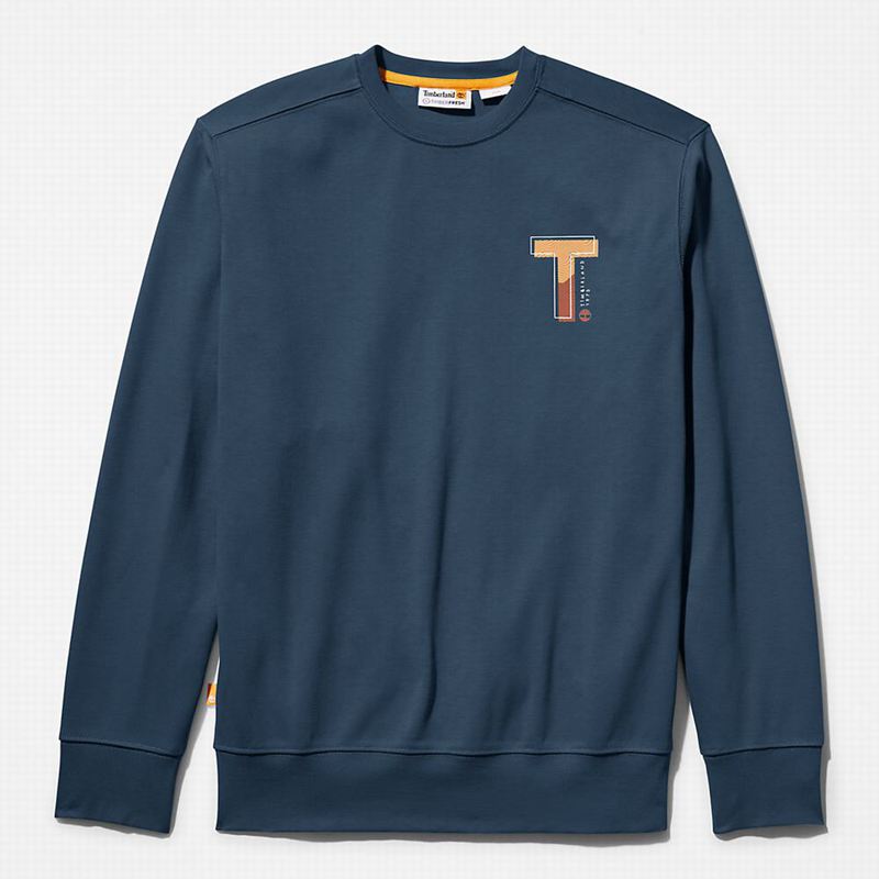 Timberland Sweatshirt with Timber Fresh Technology Dukserice Plave | 87756320