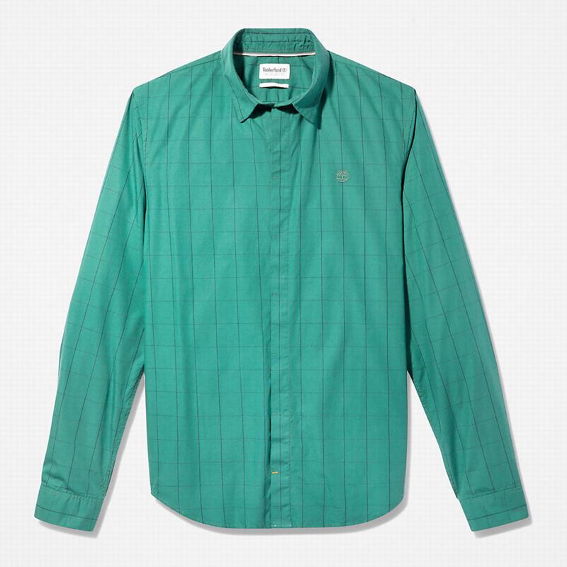 Timberland Tencel Check Košulje Maslinasto Zelene | 56285638