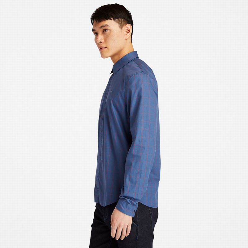 Timberland Tencel Check Košulje Plave | 98904628