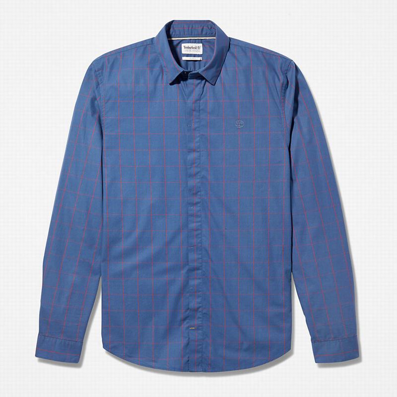 Timberland Tencel Check Košulje Plave | 98904628