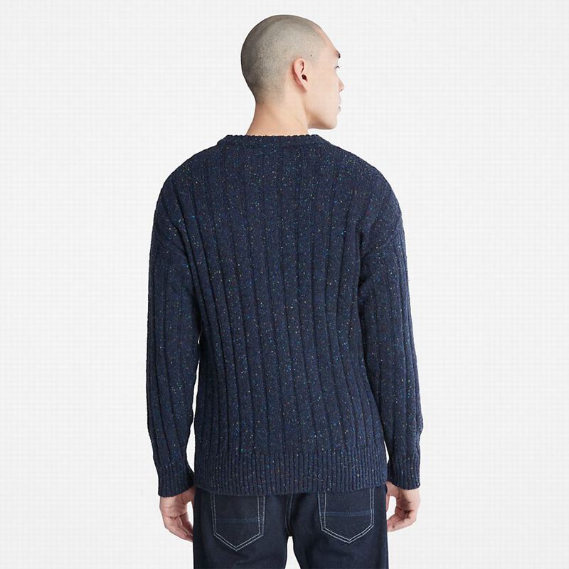 Timberland Textured Crewneck Skakači Tamnoplave | 7770757