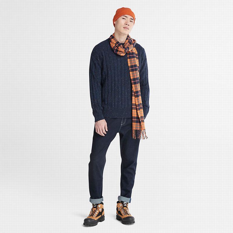 Timberland Textured Crewneck Skakači Tamnoplave | 7770757