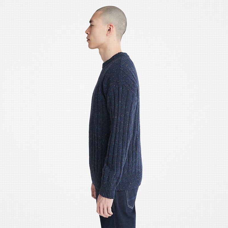 Timberland Textured Crewneck Skakači Tamnoplave | 7770757