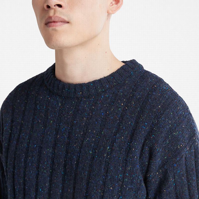 Timberland Textured Crewneck Skakači Tamnoplave | 7770757