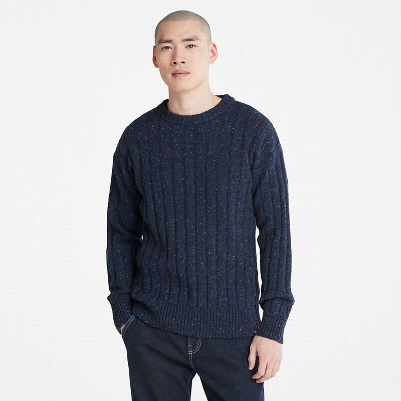 Timberland Textured Crewneck Skakači Tamnoplave | 7770757