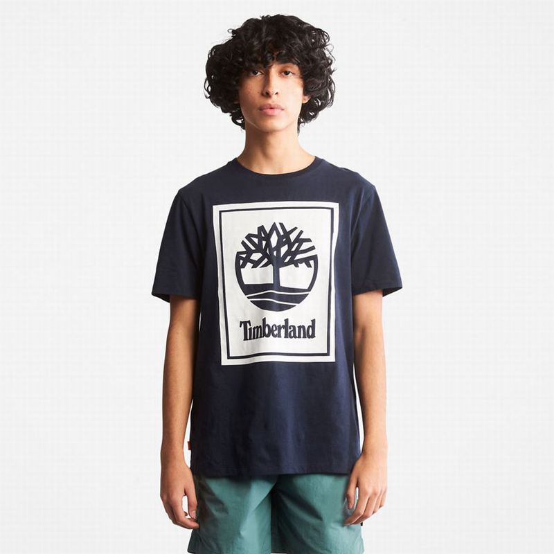 Timberland Timber Fresh Graficke Majice Tamnoplave | 41931019
