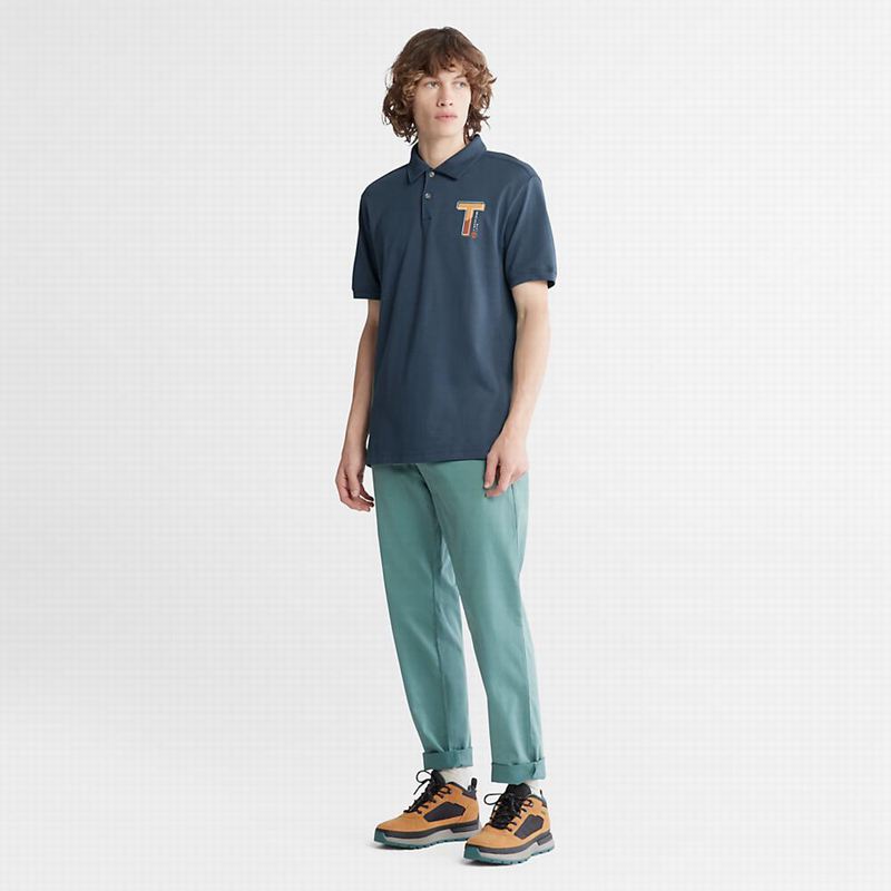 Timberland Timber Fresh Polo Majice Plave | 85076555