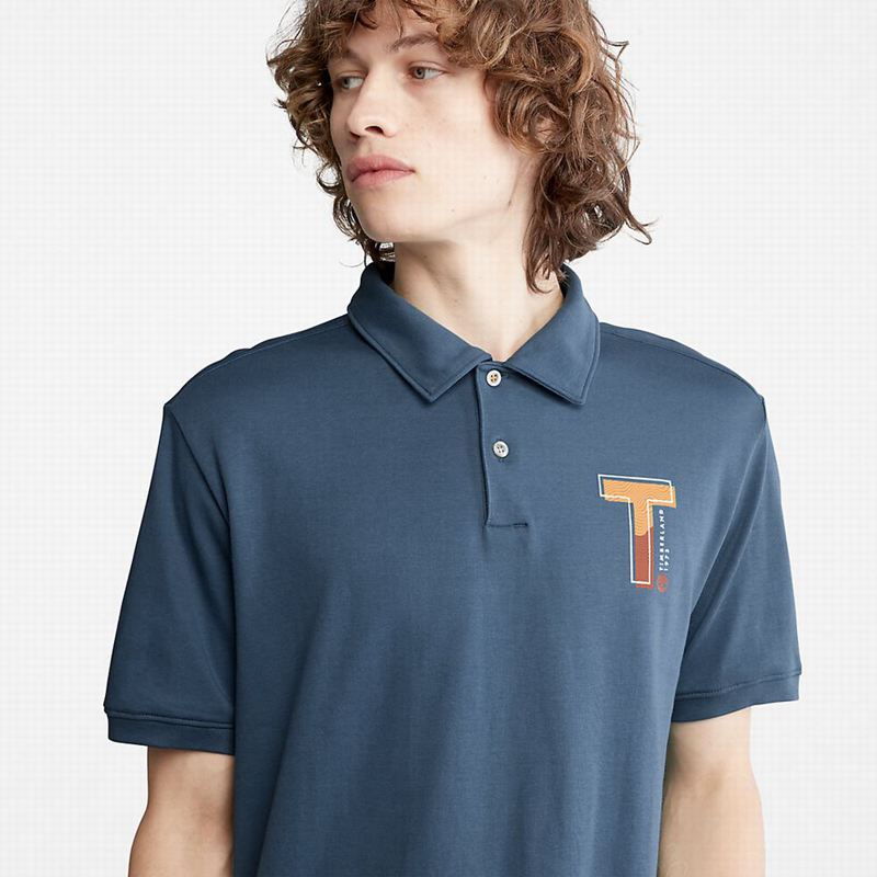 Timberland Timber Fresh Polo Majice Plave | 85076555