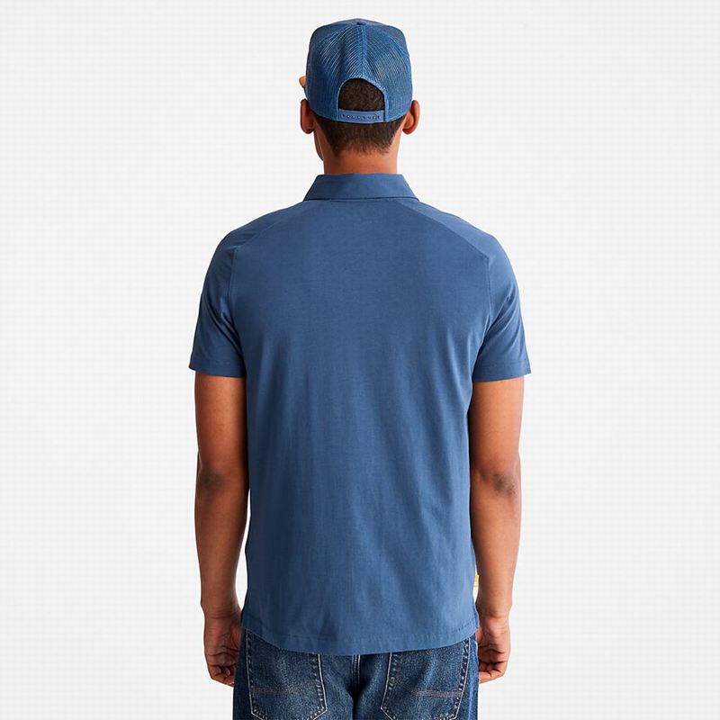 Timberland Timber Fresh Supima Cotton Polo Majice Plave | 86336783