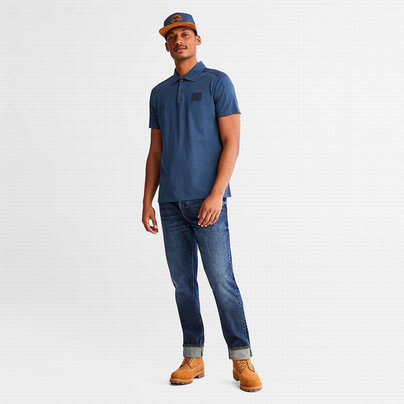 Timberland Timber Fresh Supima Cotton Polo Majice Plave | 86336783