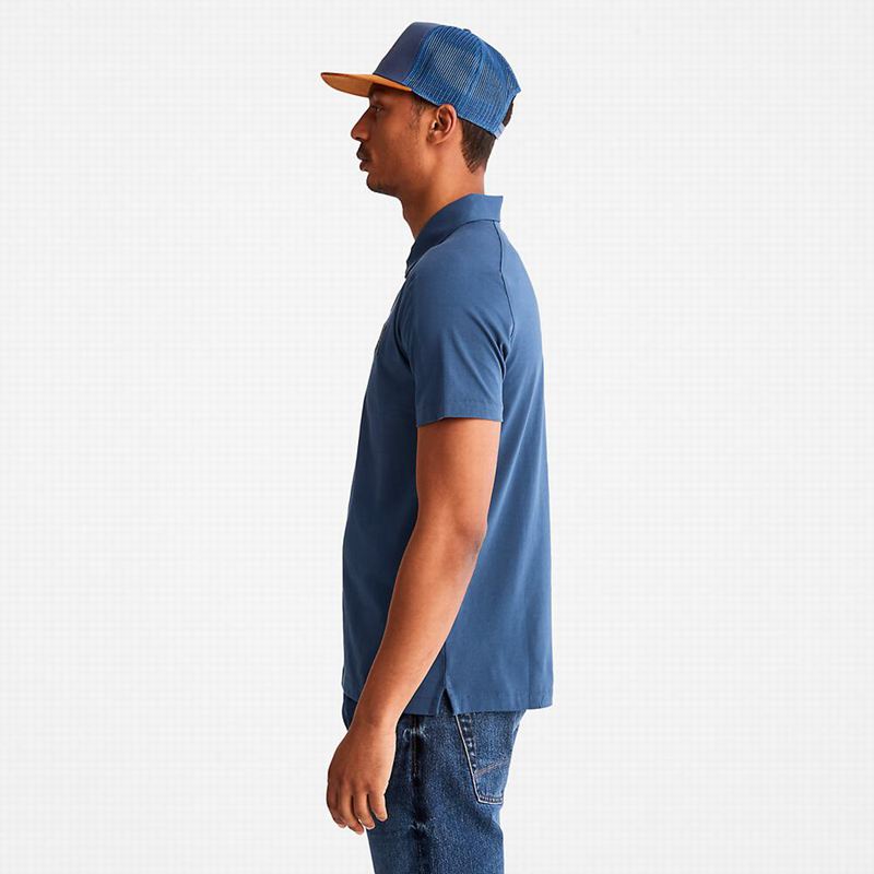 Timberland Timber Fresh Supima Cotton Polo Majice Plave | 86336783
