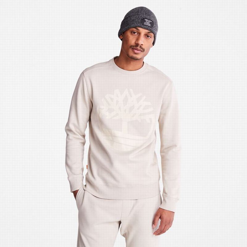 Timberland Tree Logo Crewneck Dukserice Bijele | 48082435