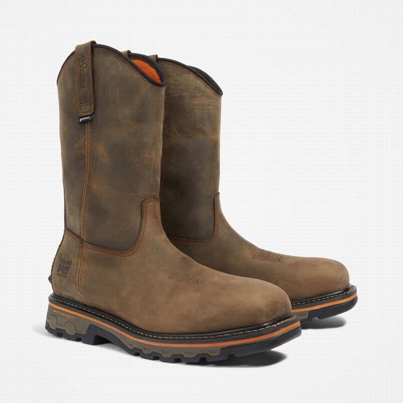 Timberland True Grit Pull On Composite Toe Waterproof Radne Čizme Kafe | 17710464