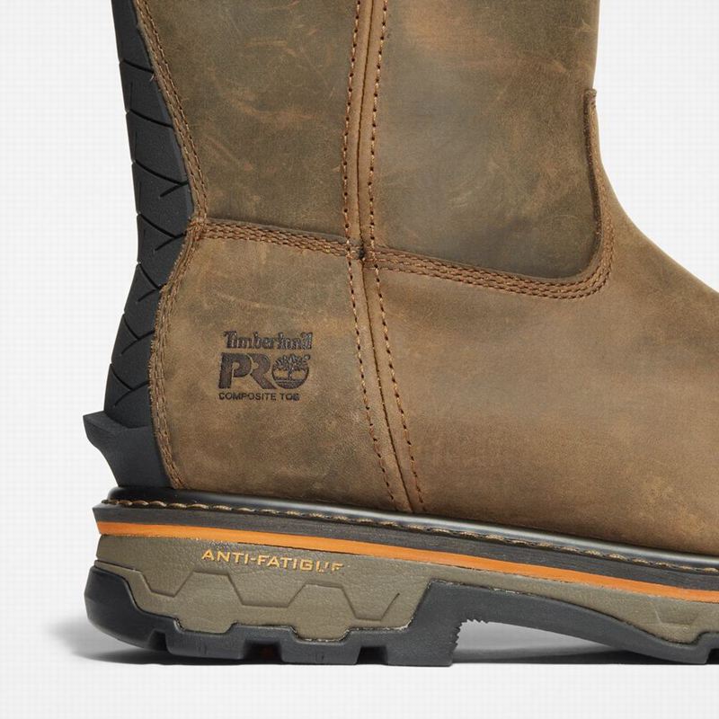 Timberland True Grit Pull On Composite Toe Waterproof Radne Čizme Kafe | 17710464