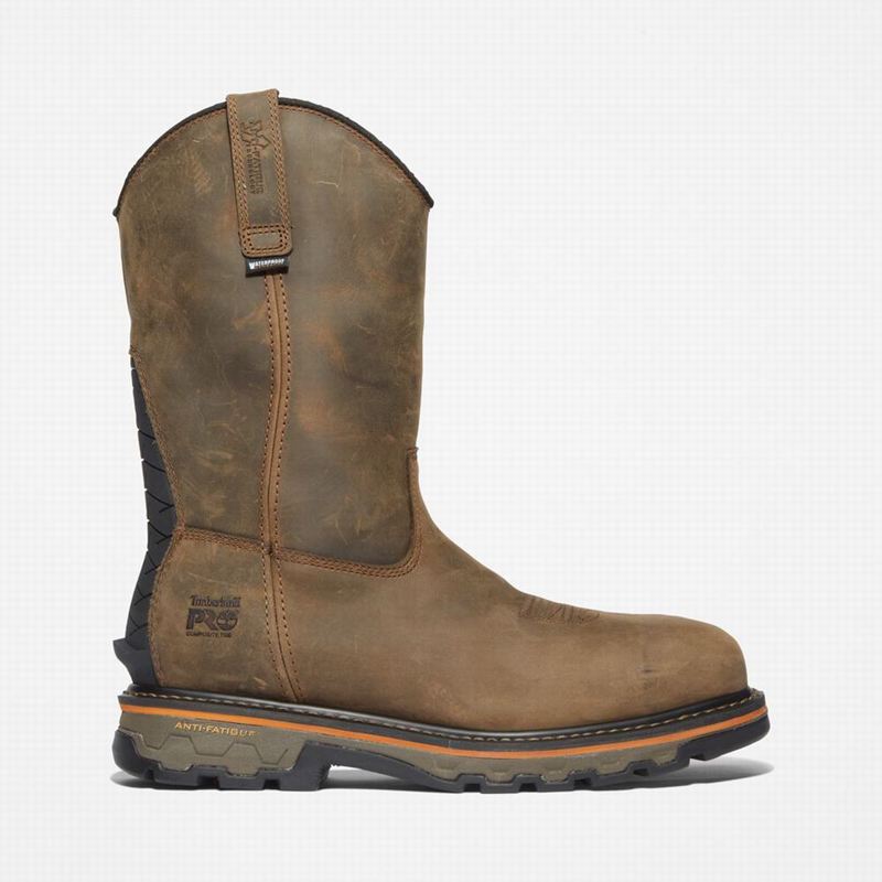 Timberland True Grit Pull On Composite Toe Waterproof Radne Čizme Kafe | 17710464