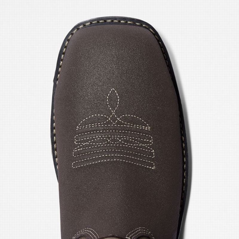 Timberland True Grit Pull On Composite Toe Waterproof Radne Čizme Smeđe | 37648128