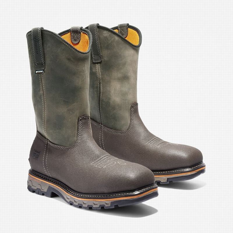 Timberland True Grit Pull On Composite Toe Waterproof Radne Čizme Smeđe | 37648128