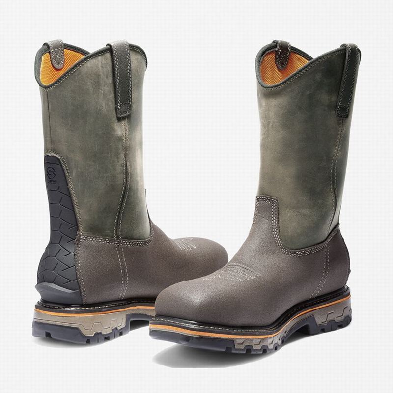 Timberland True Grit Pull On Composite Toe Waterproof Radne Čizme Smeđe | 37648128